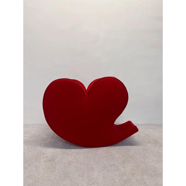 Red Soft Heart Lounge Chair, Rocking, Red, Ron Arad for Moroso, Italy, 1991. For Sale - Image 8 of 17