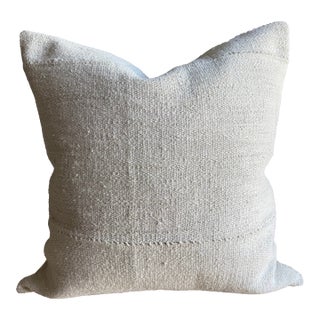 Vintage Rug Pillow Cover With Original Seams For Sale