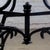 Art Deco Early 20th Century Art Deco Italianate Demilune Table Black Painted Hand Wrought Iron Base For Sale - Image 3 of 18