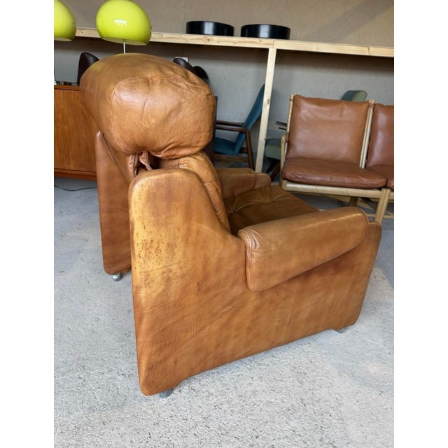 Mid-Century Modern Tan Leather Chair by Wittmann, 1970s For Sale - Image 15 of 16