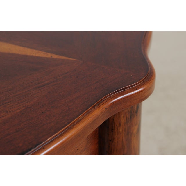 Wood Cherry Inlaid Top Regency Style Lamp Table For Sale - Image 7 of 12