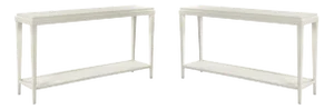 Pair of Classic Rustic Console Tables - White