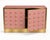 Contemporary Dusty Rose Murano Glass Sphere Dry Bar on Brass Plinth from Justfurnituress SRL For Sale - Image 3 of 8