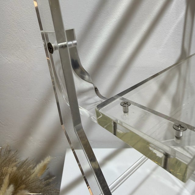 Sculptural Transparent Acrylic Bistro-Style Chair, 1970s For Sale - Image 4 of 15