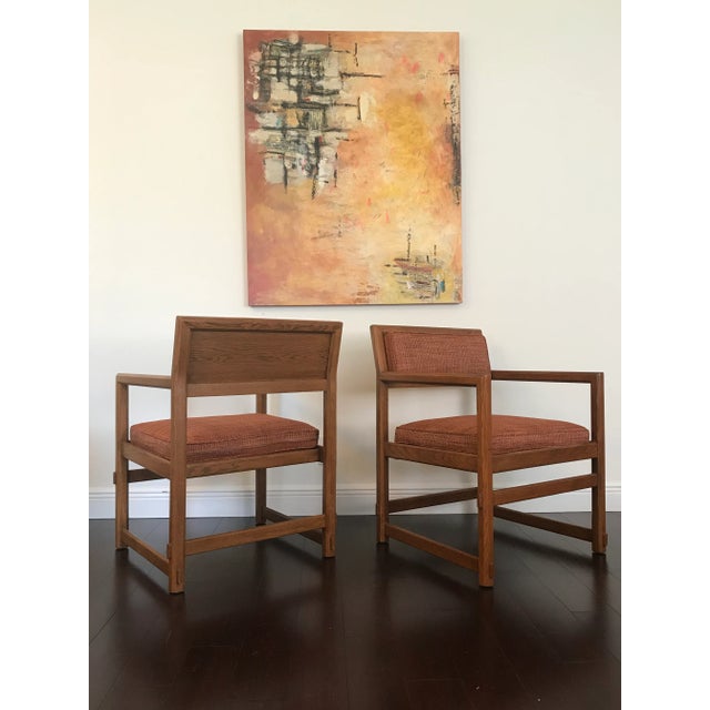 Edward Wormley 1960s Vintage Edward Wormley for Dunbar Club Chairs- A Pair For Sale - Image 4 of 9