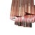 Metal Italian Pink Murano Glass Rod Pendant Light with Chrome Structure from Justfurnituress SRL For Sale - Image 7 of 11