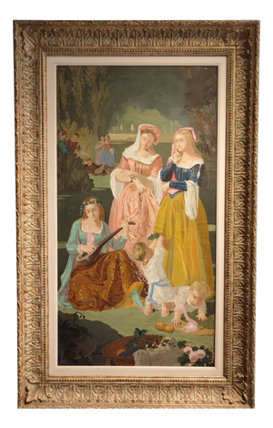 Unknown Artist, Tempera on Cardboard, 1880, Mixed Media