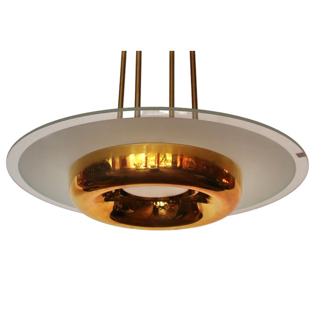 Art Deco Pendant Lamp by Henri Petitot for Maison Petitot, 1930s For Sale