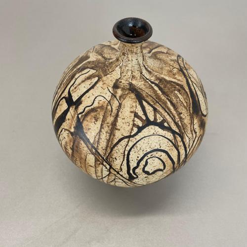 Abstract Ceramic Studio Pottery Vase attributed to Gerhard Liebenthron, Germany, 1980s For Sale - Image 12 of 15