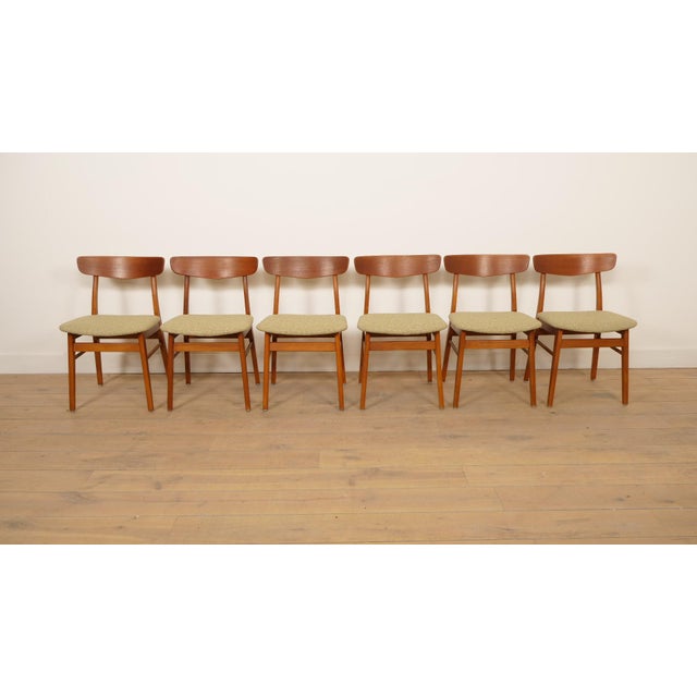 A beautiful set of 6 vintage dining chairs by Farstrup, model 210. The chairs were designed by Thomas Harlev in the 1960s....