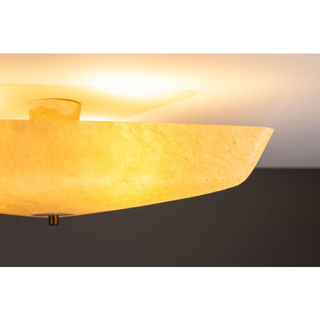 Plastic Triangular Fiberglass Ceiling Lamp, 1960s For Sale - Image 7 of 11