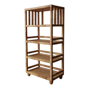 High Quality Vintage Wicker Bookshelf
