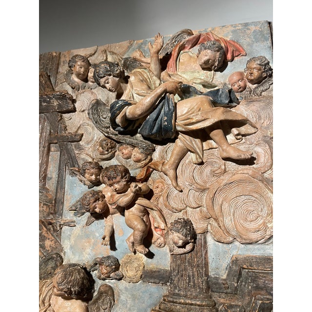 Nativity Scene, Celestial Court, 18th Century, Terracotta, Italian For Sale - Image 16 of 18