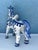 Vintage Blue & White Ceramic Tang Dynasty War Horse For Sale - Image 9 of 12