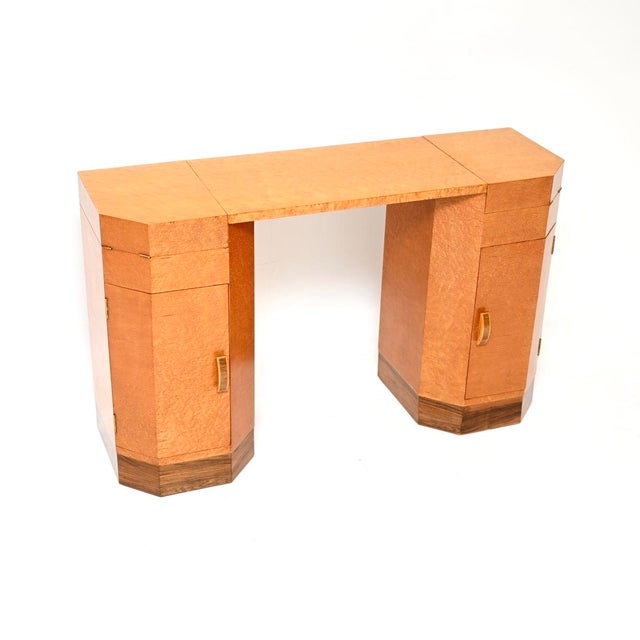 1930s Art Deco Birdseye Maple Dressing Table, 1930 For Sale - Image 5 of 11