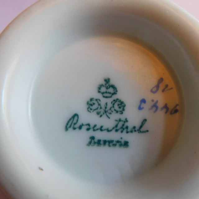 1950s 1950s Rosenthal White Floral Bullion Cup and Saucer For Sale - Image 5 of 5