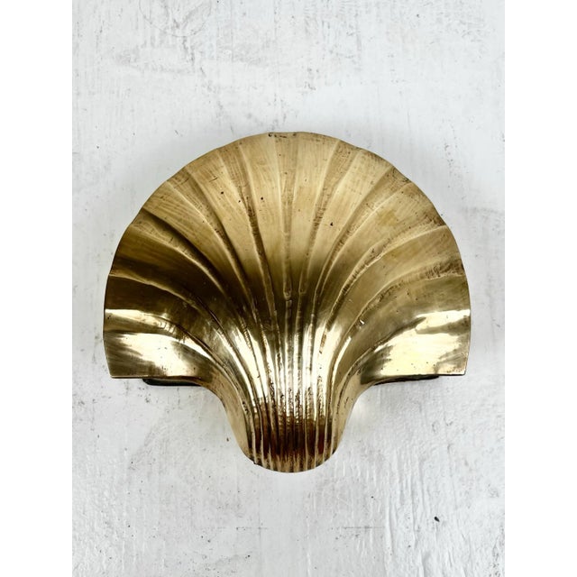 Late 20th Century Vintage Brass Shell Box For Sale - Image 5 of 11