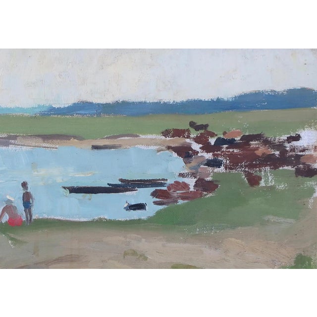 Realism Ukrainian Impressionist Landscape Painting, 1970s Soviet Art 35-50 For Sale - Image 3 of 6