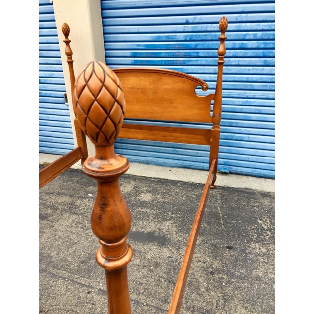 Vintage Maple Full/Double Pineapple Four Post Bed Chairish