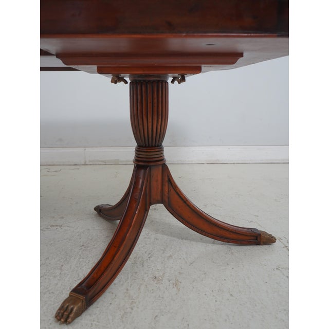 Jonathan Charles Jonathan Charles Regency Crotch Mahogany Dining Table For Sale - Image 4 of 18