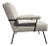 1950s Lounge Chair Attributed to Milo Baughman, Black Iron, Kravet Beligan Linen For Sale