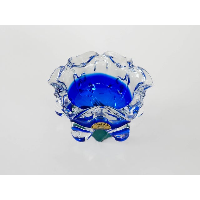 1970s Vintage Czech Bohemia Bowl, 1970s For Sale - Image 5 of 9