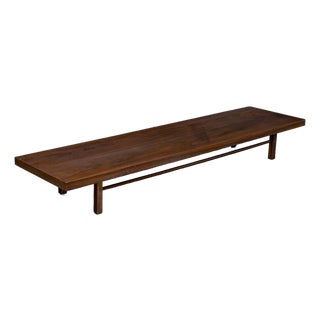Mid-20th Century MCM Low Walnut Coffee Table or Bench by Milo Baughman for Thayer Coggin For Sale