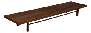 Mid-20th Century MCM Low Walnut Coffee Table or Bench by Milo Baughman for Thayer Coggin