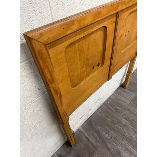 Vintage Full or Queen Size Convertible 1970s Rustic Modern Headboard For Sale - Image 4 of 12