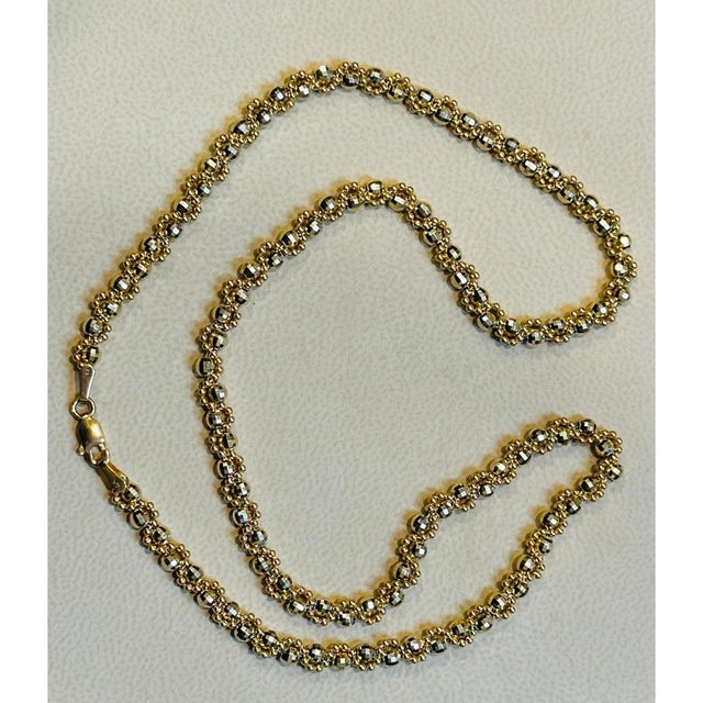 Vintage 14 Karat Yellow Gold 13 Gm, Twisted Chains With Balls in Between For Sale In New York - Image 6 of 14