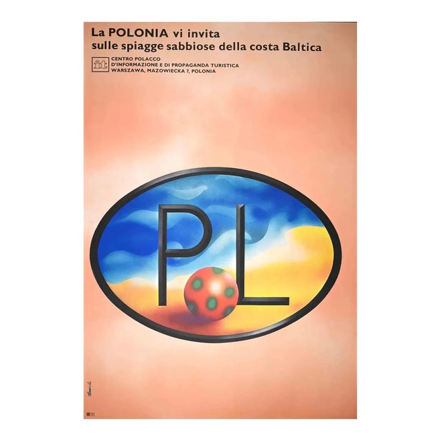 Tomasz Ruminski, Polish Poster, Invitation, Vintage Offset Print, 1980s For Sale