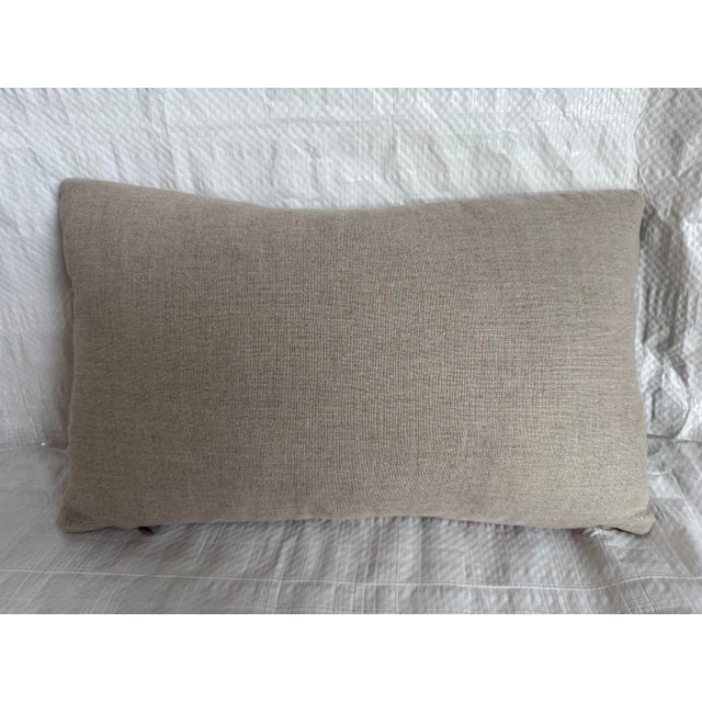 19th Century French Aubusson Floral Tapestry Pillow For Sale - Image 4 of 4