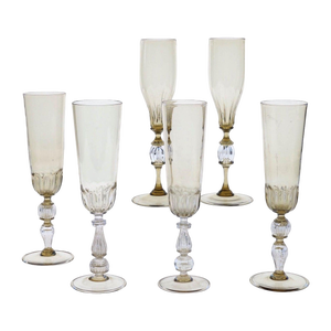 Champagne Flutes by Cenedese, Set of 6