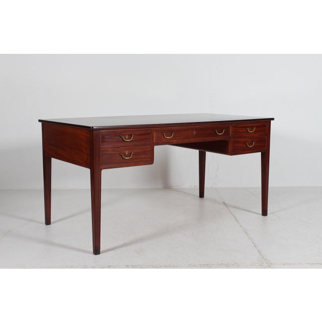 Writing Desk of Mahogany by A. J. Iversen for Ole Wanscher, Denmark, 1950 For Sale - Image 9 of 14