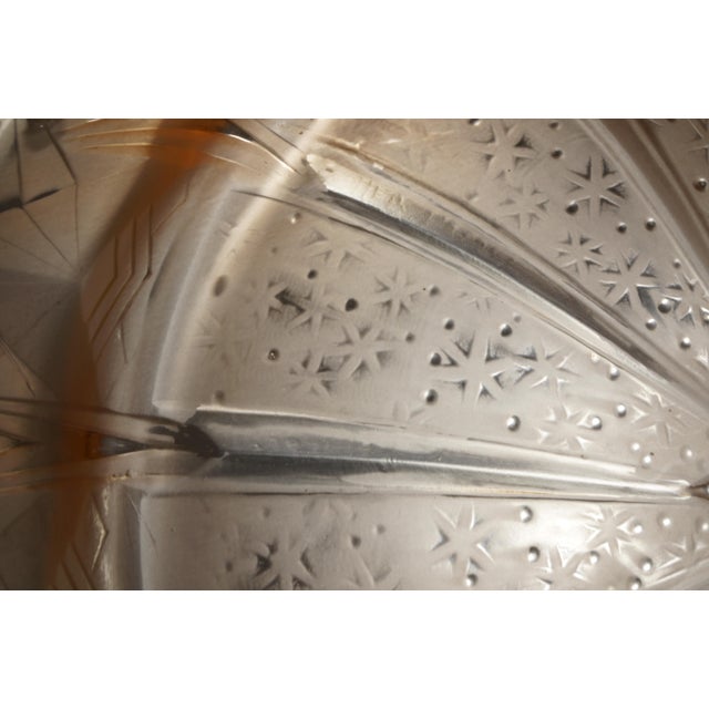 Salmon French Art Deco Pendant Light by Hettier Et Vincent & Muller Freres 1930 France For Sale - Image 8 of 10