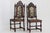 19th Century Renaissance Revival French Barley Twisted Chairs in Oak, 1870, Set of 4 For Sale - Image 3 of 12