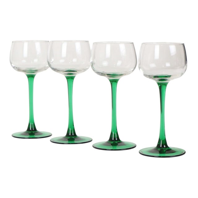 Vintage Luminarc Alsace Wine Glasses, 1970s, Set of 4 For Sale - Image 11 of 15