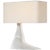 Modern Anne-Marie Barton by Visual Comfort Signature Terra-Forma 23" Left Table Lamp in Plaster White with Bouclé Shade For Sale - Image 3 of 3
