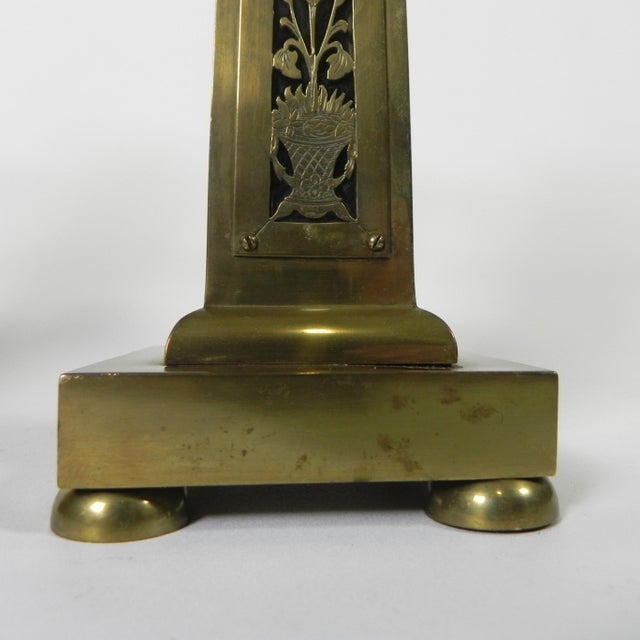 Antique Art Nouveau Candlesticks in Brass, 1890s, Set of 2 For Sale - Image 18 of 18