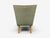 Swedish Modern, Slipper Chair, Green Fabric, Beech, Sweden, 1940s For Sale - Image 11 of 12