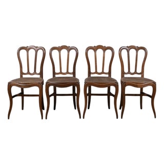 Louis XV Oak Chairs, 1800s, Set of 4 For Sale