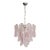 Italian Murano Chandelier | Mazzega Style | 23 Pink Glass "Rondini" Elements, Late 20th Century For Sale