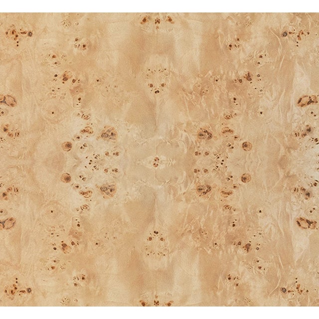 Worlds Away Matthew Izzo Home Briar Burlwood Three Drawer Console With Two Open Shelves For Sale - Image 4 of 6