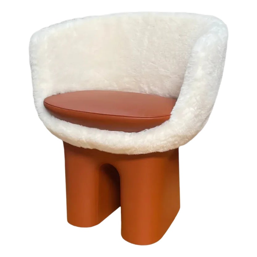 椅子 LUIS VUITTON Dolls by Raw Edges chair Louis Vuitton Dolls Fur Chair by Raw Edges | Chairish
