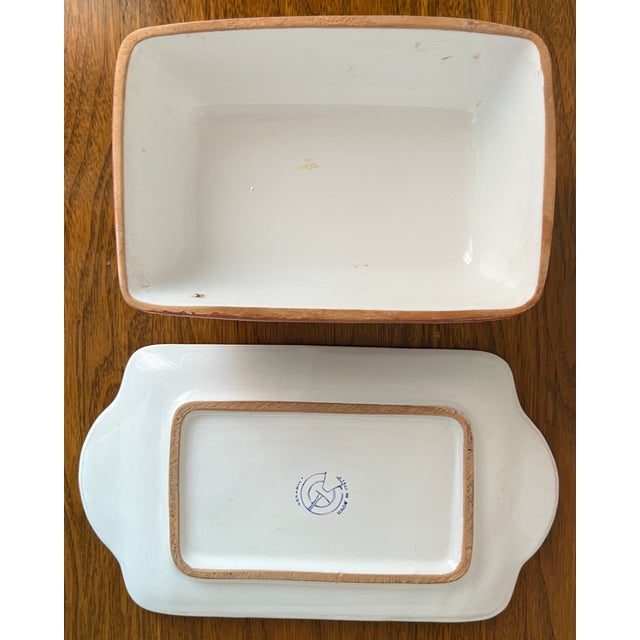 Vintage Italian Faience Butter Dish & Lid Chairish