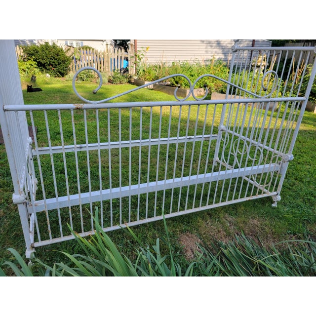 Early 20th Century Vintage Iron Daybed For Sale - Image 10 of 11