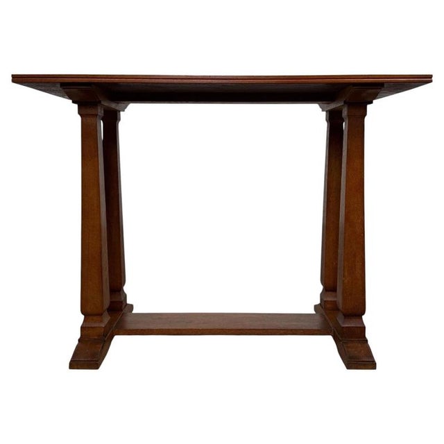 Wood Small Early 20th Century English Oak Side Table For Sale - Image 7 of 8