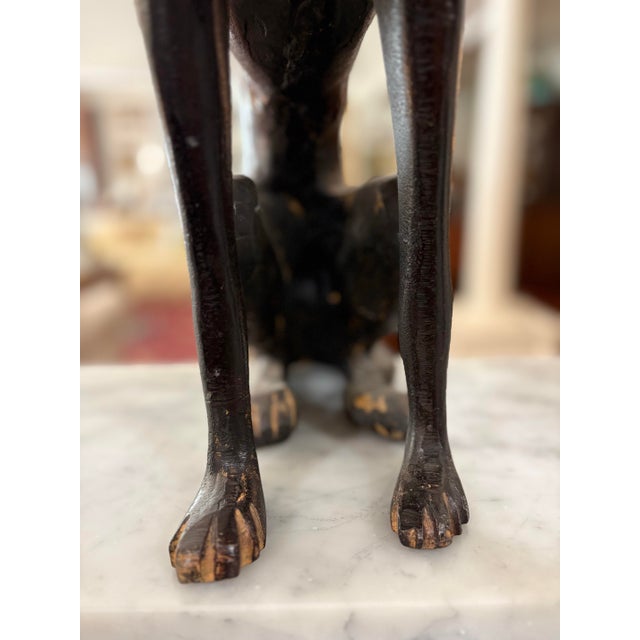 Large Metal Greyhound / Whippet Statue, Dog Sculpture or Heavy Doorstop for Dog Lovers, Ralph Lauren Style, Club Room or Traditional Decor For Sale - Image 9 of 10