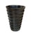 1990s Large Banded Architectural Turned Wood Vase in Dark Walnut Finish For Sale - Image 4 of 7
