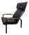 Mid-Century Lamino Black Leather Lounge Chair Model P583 by Yngve Ekström for Swedese, Sweden 1960s For Sale